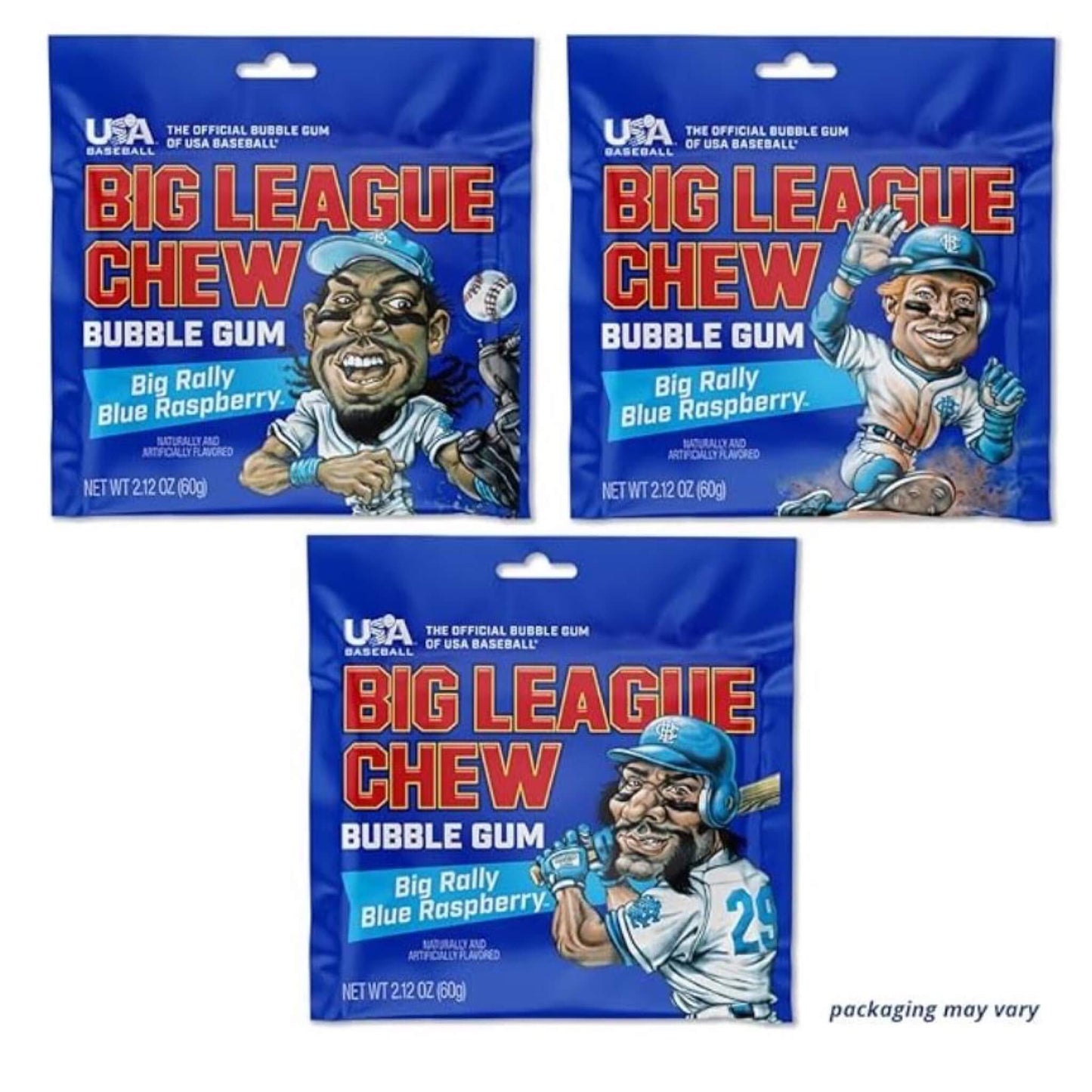 Big League Chew Bubble Gum - Big Rally Blue Raspberry