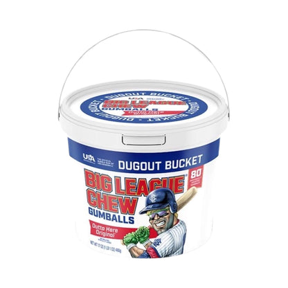 Big League Chew Bubble Gum - Dugout Bucket 80 pieces - Outta Here Original Flavor