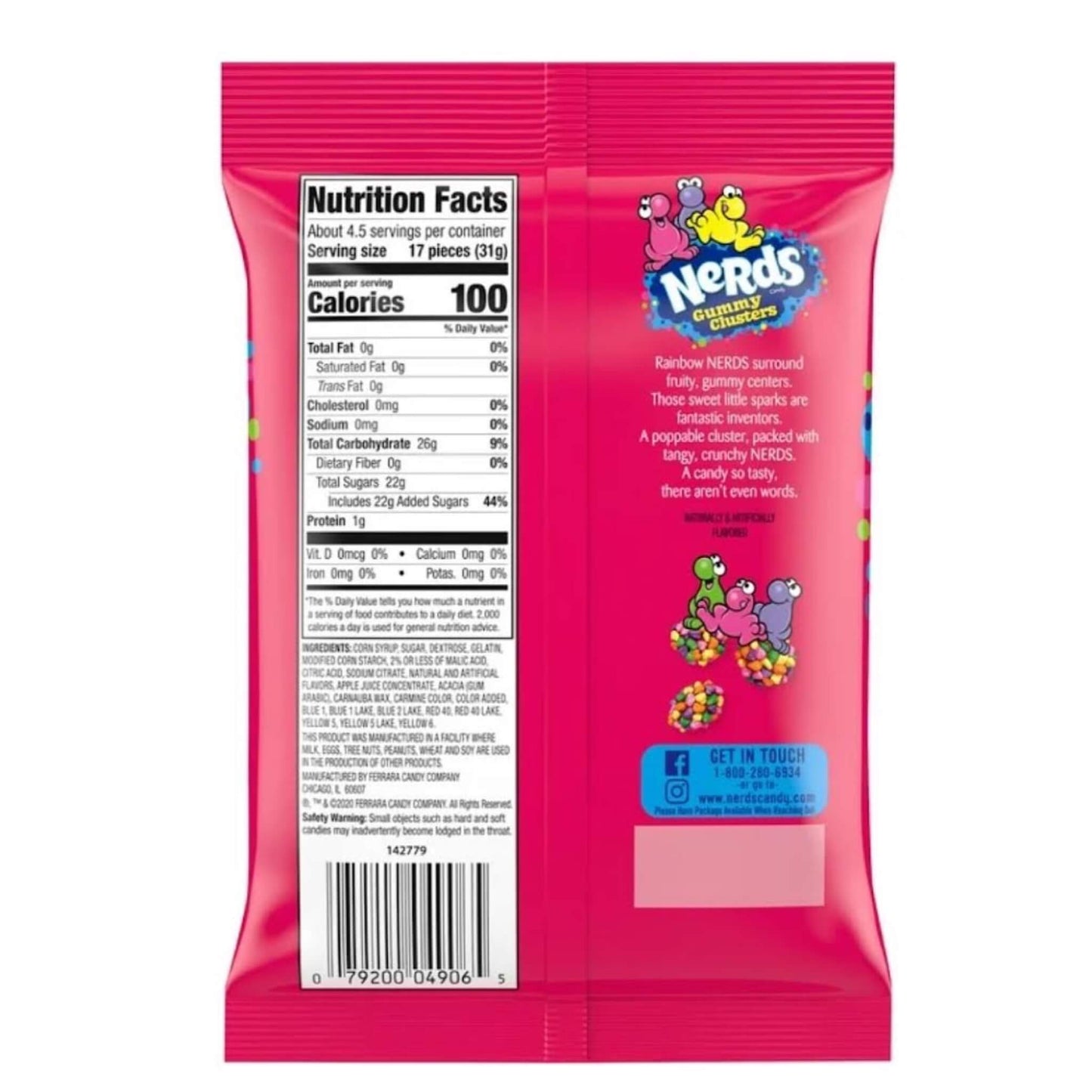 Nerds Gummy Clusters Rainbow 5oz Bag